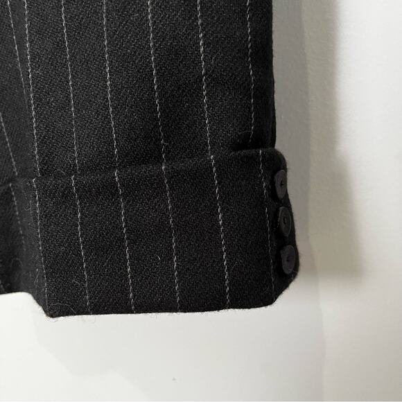 NEW Ann Taylor Pinstriped Wide Leg Cropped Cuffed Career Capri Suit Trousers 4P - Picture 10 of 13